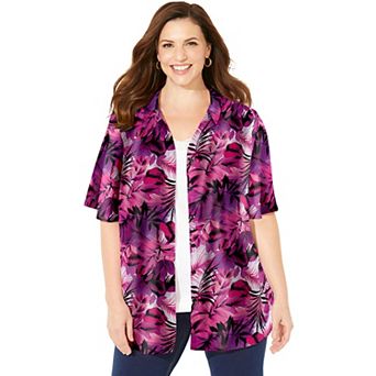 Catherines Women's Plus Size Timeless Short Sleeve Blouse