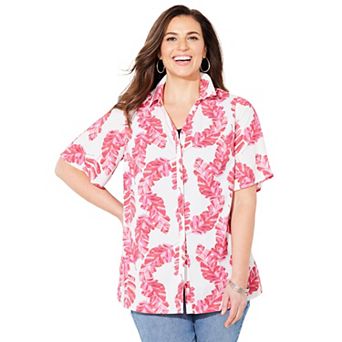 Catherines Women's Plus Size Timeless Short Sleeve Blouse