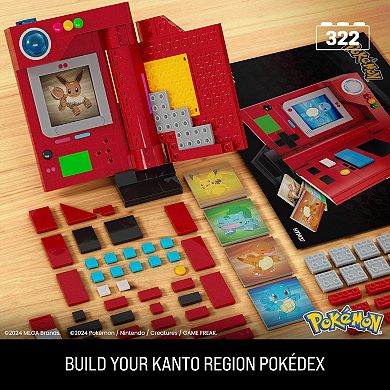 Mega Bloks Pokémon Kanto Region Pokédex Building Kit 322-Pieces for Collectors