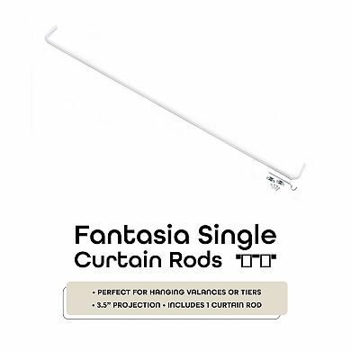 Achim Fantasia Curtain Rod & Brackets Set
