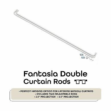 Achim Fantasia Double Window Curtain Rod