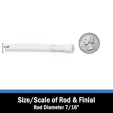 Achim Fantasia 7/16" Adjustable Window Curtain Spring Tension Rod