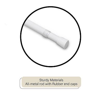 Achim Fantasia 7/16" Adjustable Window Curtain Spring Tension Rod