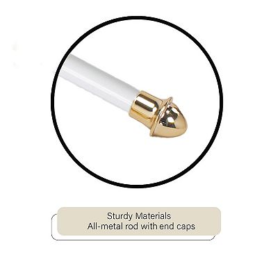 Achim Fantasia 7/16" Adjustable Window Curtain Cafe Rod