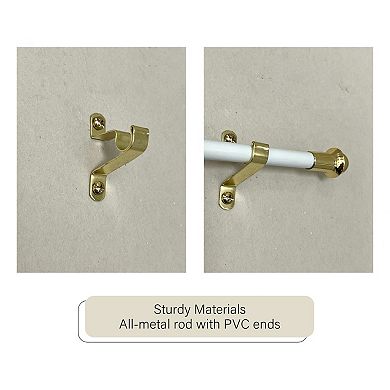 Achim Fantasia 7/16" Adjustable Window Curtain Cafe Rod