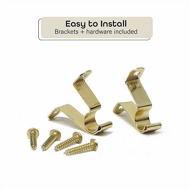 Achim Fantasia 7/16" Adjustable Window Curtain Cafe Rod