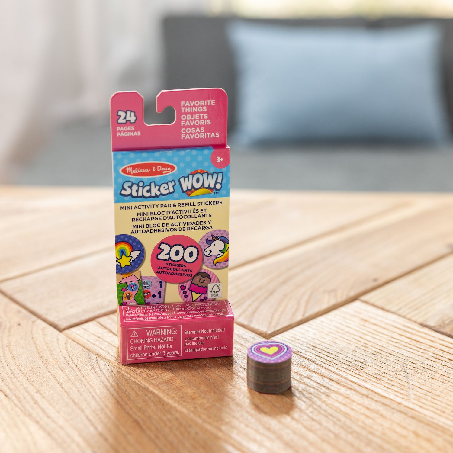 Melissa & Doug Sticker Wow! Blocco Attività Di 24 Pagine E Timbratore Di Adesivi 300 Adesivi Personaggio Da Collezione Giocattolo Fidget Per Lavoretti Artistici Gelato Certificato Fsc 0