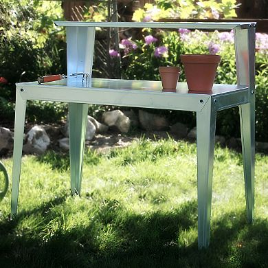 24 x 44 Inch Galvanized Steel Top Utility Table Workbench Potting Bench