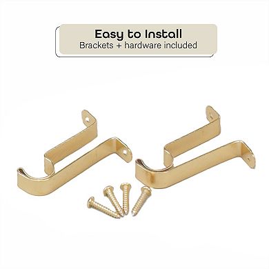 Achim Fantasia 5/8" Adjustable Window Curtain Cafe Rod