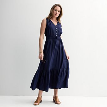 Women's Sonoma Goods For Life® Femme Button Bodice Maxi Dress