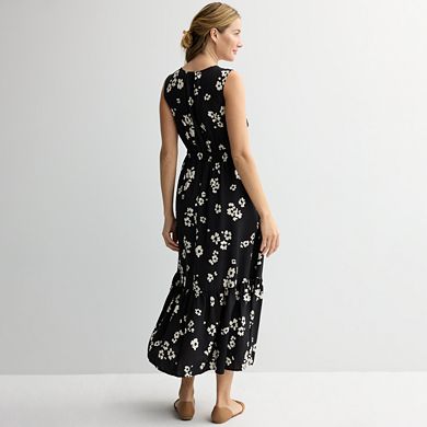 Petite Sonoma Goods For Life® Femme Button Bodice Maxi Dress