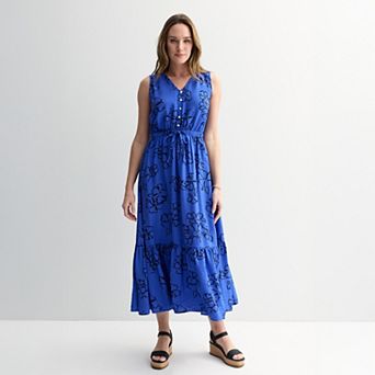 Petite Sonoma Goods For Life® Femme Button Bodice Maxi Dress
