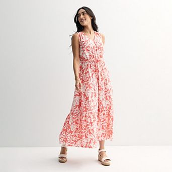 Petite Sonoma Goods For Life® Femme Button Bodice Maxi Dress