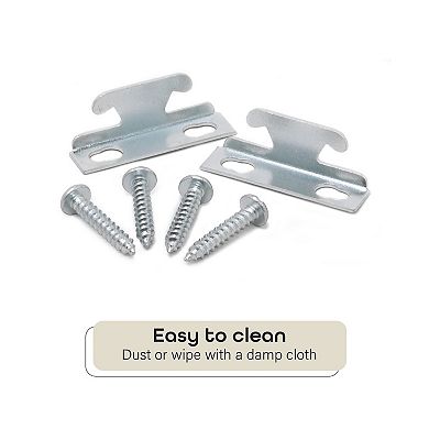 Achim Fantasia Single Window Curtain Rod Bracket Set
