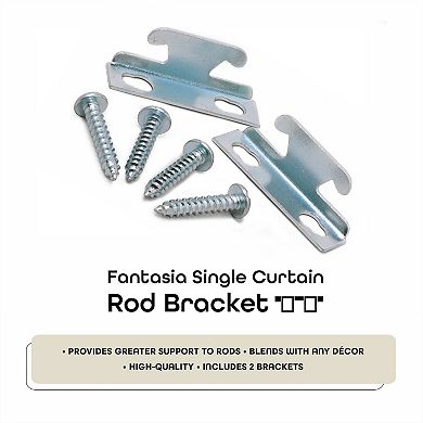 Achim Fantasia Single Window Curtain Rod Bracket Set