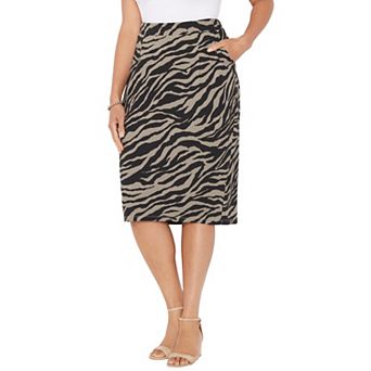 Catherines Women's Plus Size Liz&Me Ponte Pencil Skirt