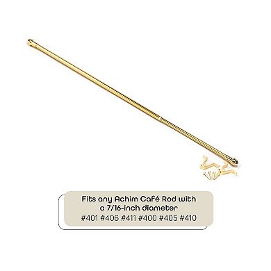 Achim Fantasia Café Curtain Rod Replacement Bracket Set