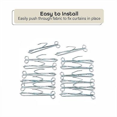 Achim Fantasia 3-in. Slip-In Window Curtain Drapery Hooks