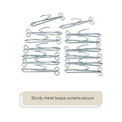 Achim Fantasia 3-in. Slip-In Window Curtain Drapery Hooks