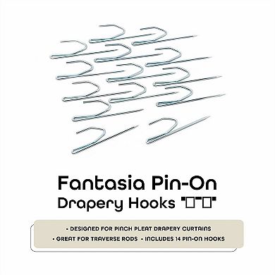 Achim Fantasia Window Curtain 3" Pin-on Hooks