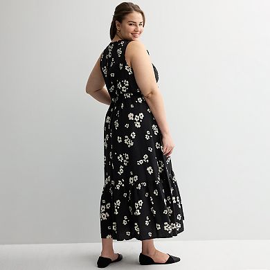 Plus Size Sonoma Goods For Life® Femme Button Bodice Maxi Dress
