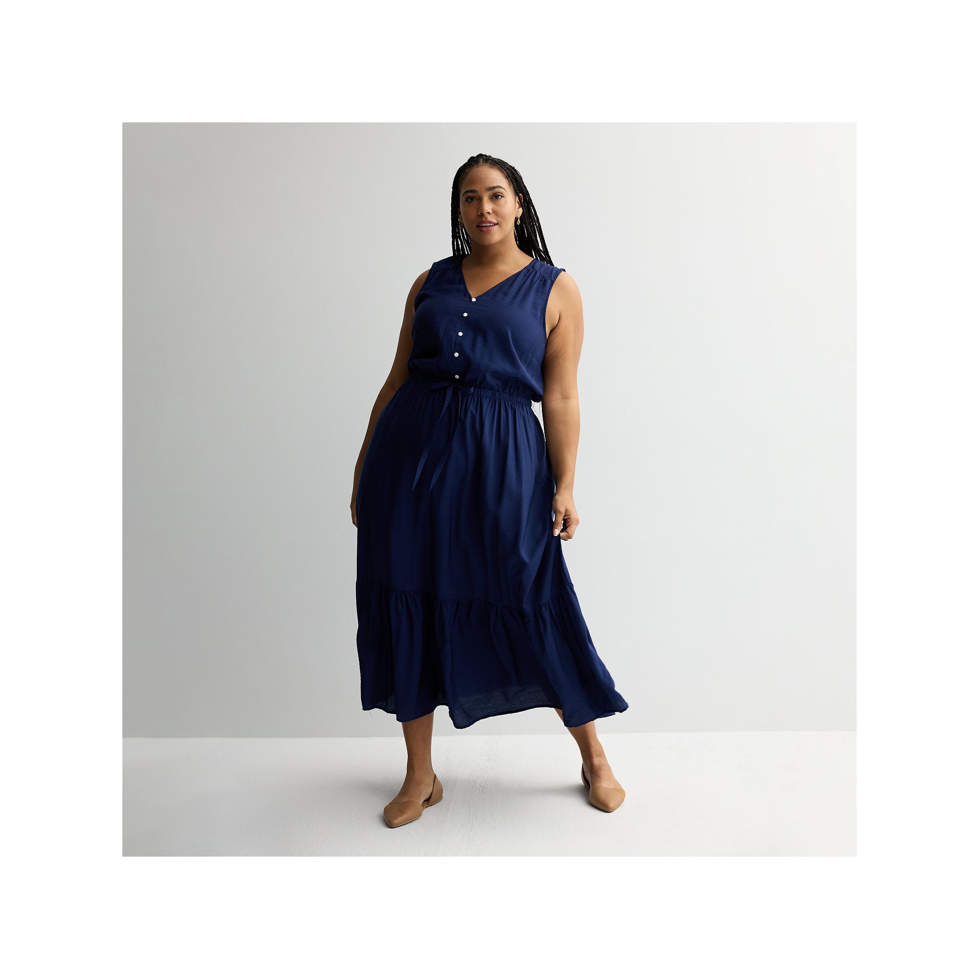 Plus Size Sonoma Goods For Life® Femme Button Bodice Maxi Dress, Womens, 