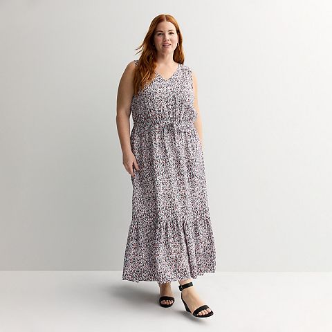 Женские платья Sonoma Goods For Life Plus Size Sonoma Goods For Life® Femme Button Bodice Maxi Dress