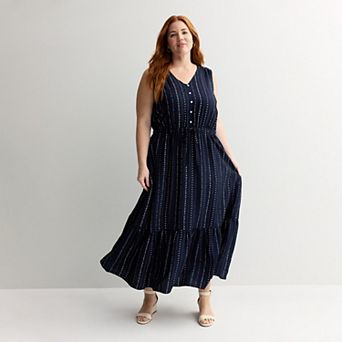 Plus Size Sonoma Goods For Life® Femme Button Bodice Maxi Dress