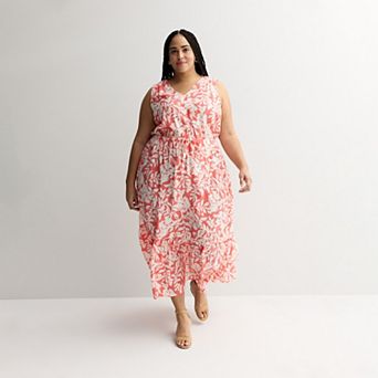 Plus Size Sonoma Goods For Life® Femme Button Bodice Maxi Dress