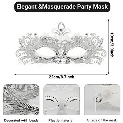 Green And Gold Masquerade Mask, Venetian Mask, Paper Mache Mask, Mardi Gras - Denmark