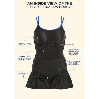 Swimsuits for All Women's Lingerie Strap Swimdress