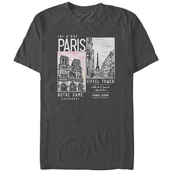 Men's Paris Places Of Interest Graphic Tee