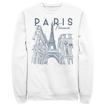 Men's Paris, France City Sketch Fleece
