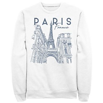 Men's Paris, France City Sketch Fleece