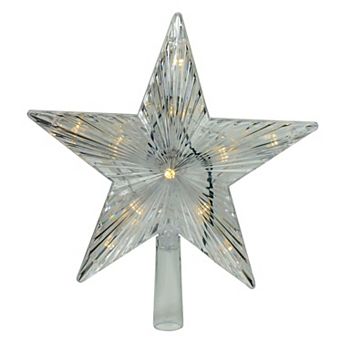 Hofert 9.5 in Lighted White Star Christmas Tree Topper