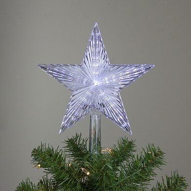 Hofert 9.5-in. Lighted Clear Twinkling 5-Point Star Christmas Tree Topper