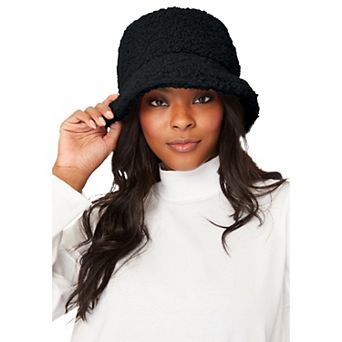 Woman Within Women's Plus Size Sherpa Bucket Hat