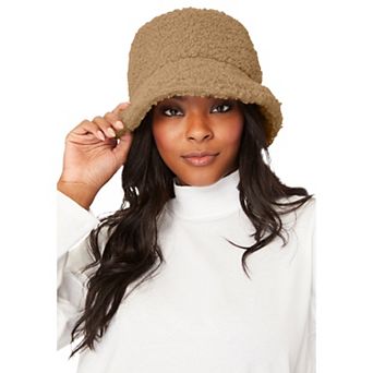 Woman Within Women's Plus Size Sherpa Bucket Hat