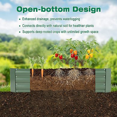 Aoodor Raised Garden Bed 4' x 2' x 1' for Patio Ourdoor Yard - Bed Only