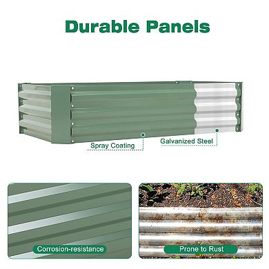 Aoodor Raised Garden Bed 4' x 2' x 1' for Patio Ourdoor Yard - Bed Only