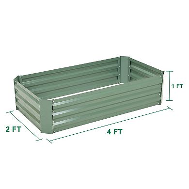 Aoodor Raised Garden Bed 4' x 2' x 1' for Patio Ourdoor Yard - Bed Only