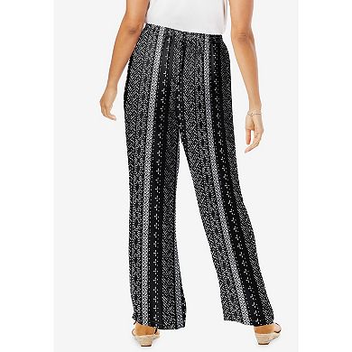 Woman Within Women's Plus Size Petite Pull-on Elastic Waist Soft Pants