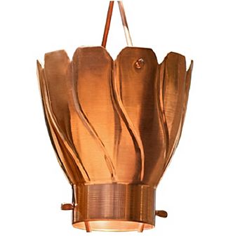 Copper 8.5 Ft Floral Petal Cups Rain Chain