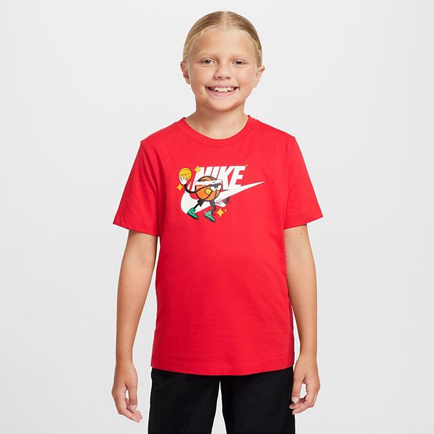 Kids 8 20 Nike Basketball Graphic T Shirt Boy s Size Medium Red