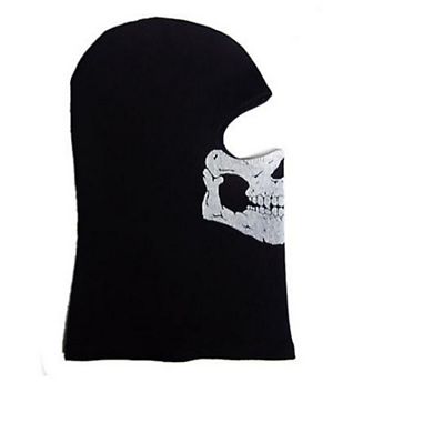 Black Balaclava Ghosts Skull Full Face Mask, Halloween Prop