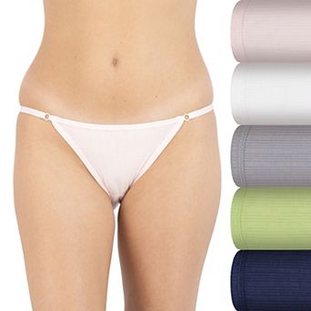 Juniors' SO® 5 pk Ribbed String Bikini Panty Set - SO75-038P5