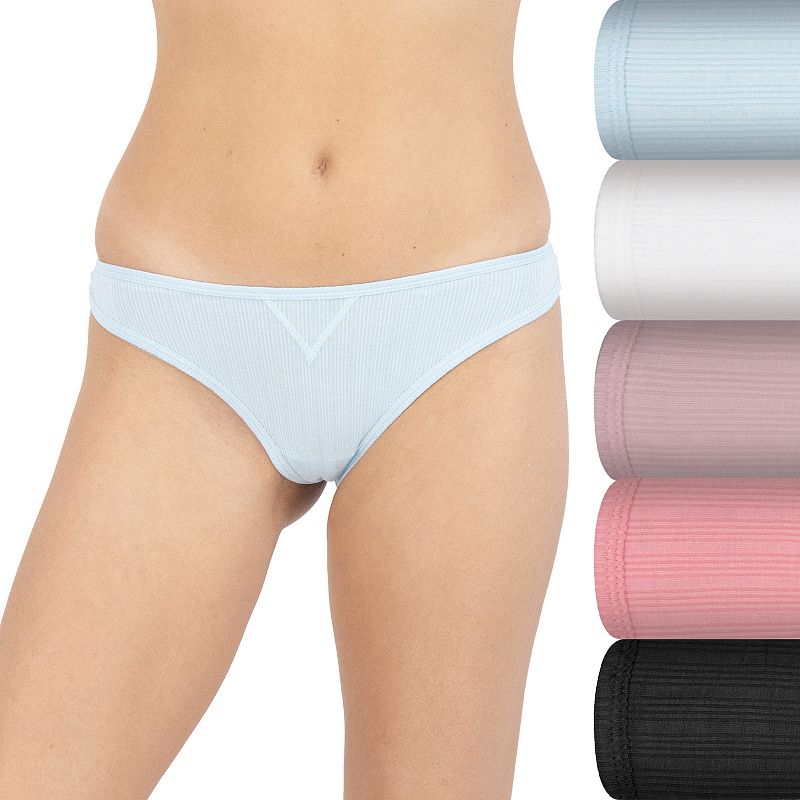 Juniors' SO® 5 pk. Ribbed Thong Panty Set - SO83-026P5, Girl's, Size: Medium, Corydalis Blue Pack