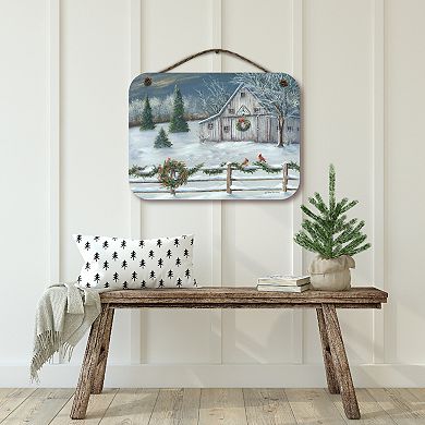 COURTSIDE MARKET White Christmas 12" x 16" Hanging Artboard