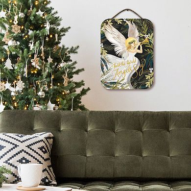 COURTSIDE MARKET Beautiful angel 12" x 16" Hanging Artboard