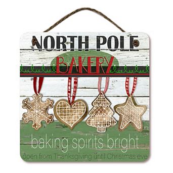 COURTSIDE MARKET Christmas Bakery 12" x 16" Hanging Artboard